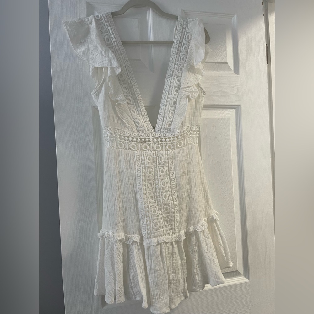 Saints + Secrets Ruby and Jenna White Mini Dress